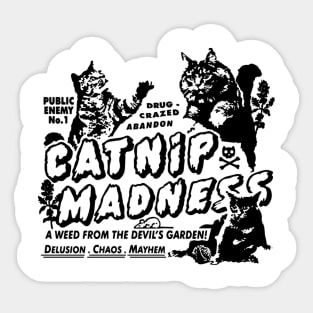 Catnip Madness Cute Cat Sticker